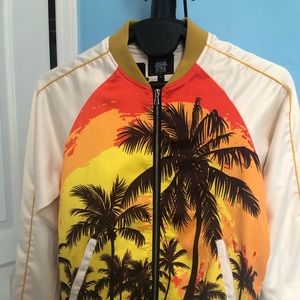 Print bomber jacket